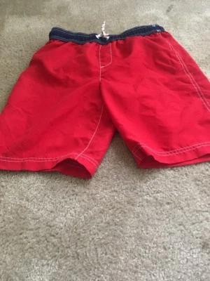 Lands' End Boys Swim Shorts Trunks Attached Brief Liner 1pc Size M Red & Blue - Image 1 of 4