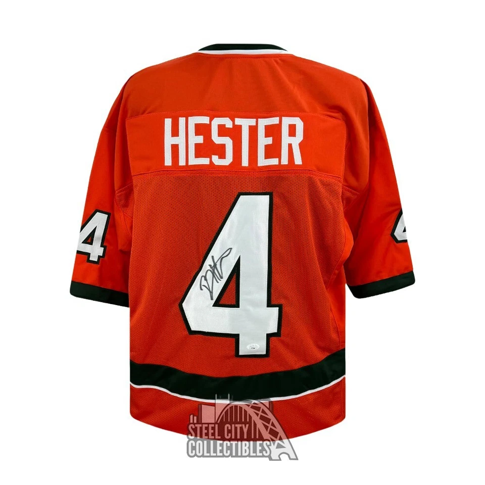 Devin Hester Autographed Miami Custom Orange Football Jersey - JSA - Image 1 of 1