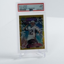 2015 Topps Finest Tom Brady “95” Finest GOLD Refractor #010/199 PATRIOTS PSA 9