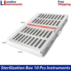 10 PIEZAS Caja de casete Bandeja Autoclave Ajuste Escalador Instrumentos Quirúrgicos Dentales Nuevo - Imagen 1 de 6