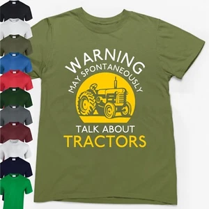 CAMISETA MAY SPONTANEUSLY TALK ABOUT TRACTORS Divertido Eslogan Hobbies Agricultura Top - Imagen 1 de 24