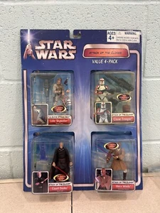 Star Wars Attack of the Clones Value 4-Pack Hasbro 2002 - Picture 1 of 6