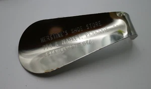 Vintage HERSTINE'S SHOE STORE Shoehorn 7th & Market Perkasie Pa 1940s ? - Picture 1 of 4