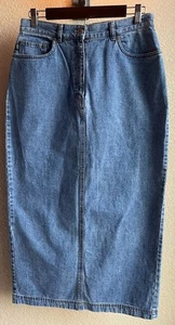 LAUREN JEANS CO. RALPH LAUREN blau Denim VINTAGE Maxirock Damengröße 8 " - Bild 1 von 7