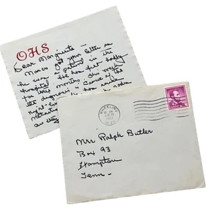 WHEELING VIRGINIA 1961 Carta escrita a mano nota a Ralph Butler estampada publicada - Imagen 1 de 4