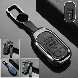 Zinc Alloy Leather Car Remote Key Fob Case Cover For Honda Civic Vezel Accord - Picture 1 of 12
