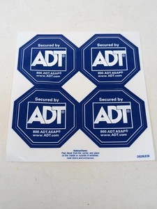 1 Sheet Of 4 Stickers ADT Window/Door Security Stickers -genuine 2 3/8" - Picture 1 of 1