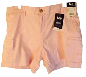 Lee Women's Size 14M Ultra Soft Waist Band Mid-Rise Pink Ballet Slipper Shorts - Picture 1 of 10
