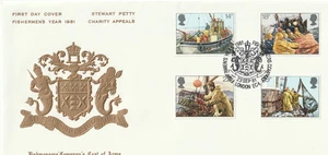 1981 GB Stewart Petty Fishing Industry Illustrated FDC - issued 23 Sept 1981 - Picture 1 of 3