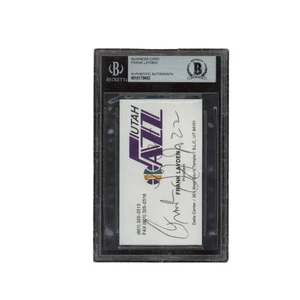 Frank Layden Autographed Inscribed Utah Jazz President Business Card Beckett - Picture 1 of 2