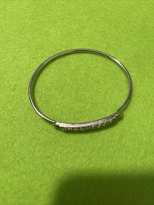 Brazalete vintage de metal con estrás de cristal Foto 1 de 4