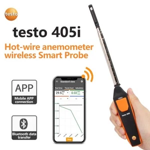 Testo 405i Bluetooth Thermal Anemometer Smart Probe 0560 1405 Air Velocity - Picture 1 of 7