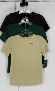 Nike Boys Multicolor Dri-Fit Short Sleeve Crew Neck T-Shirt Size Medium Lot Of 3 - Picture 1 of 11