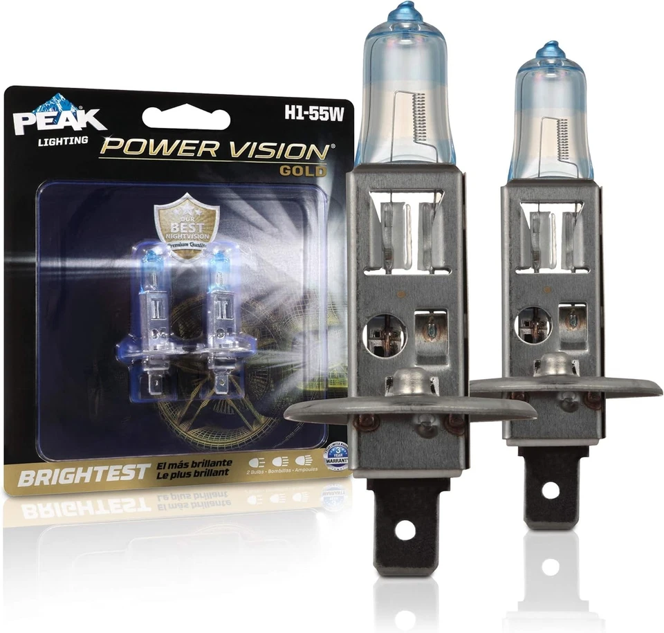 Faros Peak Power Vision Gold Automotriz Alto Rendimiento H1 55W (2 Blancos  Foto 1 de 4