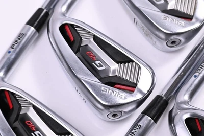 Ping G410 Irons / 5-PW+UW+SW / Blue Dot / Regular Flex Ping AWT 2.0 Shafts - Image 1 of 4