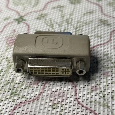 1in DVI Female to Female Gender Changer Adapter - Beige - Image 1 of 2