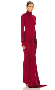 NWT HELSA Slinky Jersey Sarong Maxi Dress S SMALL SAMBA RED $328 - Bild 1 von 14