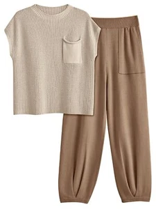 LILLUSORY Two 2 Piece Sets Womens 2025 Spring Summer Matching Lounge Sweatsui... - Picture 1 of 7