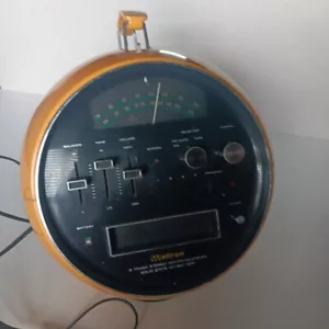 Vintage Weltron 2001 Radio, 8 Spur Stereo Kassettenspieler Space Ball gelb lesen - Bild 1 von 21