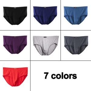 Men's Briefs Hip Modal Loose High Waist XL-8XL Large Size Underwear Underpants - Picture 1 of 26