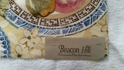 Beacon Hill 26"x26" pieza de tela Italia CREMA DE PIÑAS Fruta  Foto 1 de 4