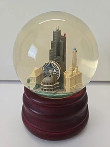 Chicago City Skyline 5.5" Snow Globe Sears Tower Willis Navy Pier Carousel - Picture 1 of 6