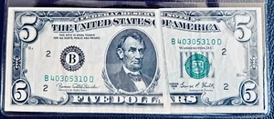 1969C Banuelos Shultz $5 Dollar / US Currency FRN Gutter Fold ERROR - Rare FIDO - Picture 1 of 15