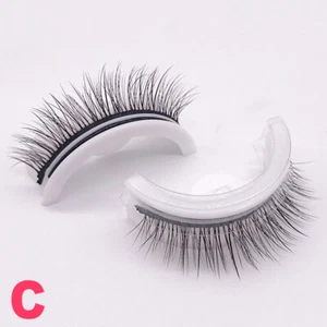 2/4 Stück Fake Eyelashes Natural Curly Wiederverwendbar Selbstklebend Falsche Wimpern Geschenk - Bild 1 von 13