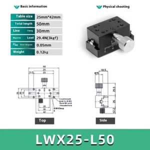 X-axis Dovetail Stage Long Travel Manual Displacement Fine Adjustment Slide - Picture 1 of 18
