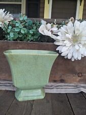 Vintage McCoy/Floraline Matte Speckled Sage Green Footed Planter #453