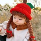 Handmade Knitted Baby Girl Wig Hat Infant Wigs Brades Kid Crochet Hat Caps✨