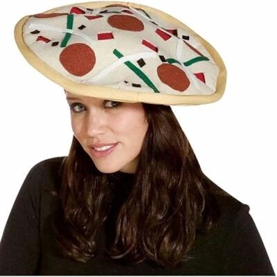 Rasta Imposta 14" Deluxe Peperoni Pizza Joke Hat Halloween Costume Adult OSFM - Image 1 of 3