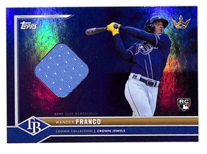 2022 Topps x Bobby Witt Jr Wander Franco 30/49 rookie purple jersey card Rays