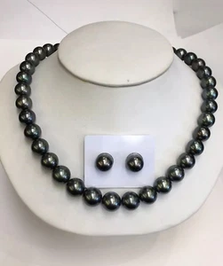 Tahitan South Sea Pearls 9x11mm .Great Luster And Color.  No Spots. 14k 10mm Ear - Picture 1 of 12