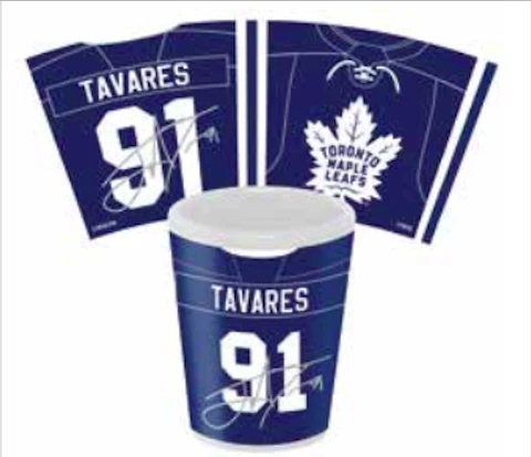 Toronto Maple Leafs John Tavares 1.5oz White Sublimated Shot Glass NHL Hockey Cover