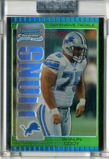 2005 Bowman Chrome Uncirculated Green Refractors Card #219 Shaun Cody/399