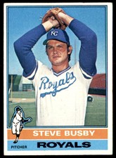 1976 Topps Steve Busby Kansas City Royals #260