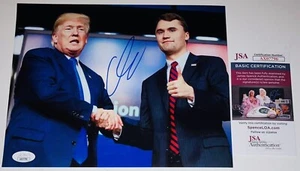 CHARLIE KIRK SIGNED AUTOGRAPHED 8X10 PHOTO DONALD TRUMP MAGA JSA COA RARE! #2 - Picture 1 of 1