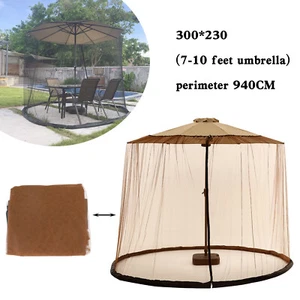 Patio Umbrella Bug Screen W/Zipper Door and Polyester Netting Mosquito Screen - Picture 1 of 12