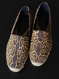 Saint Laurent YSL espadrillas stampa leopardata 42,5 UK 8,5 US 9,5 RRP £595 10833G - Foto 1 di 11