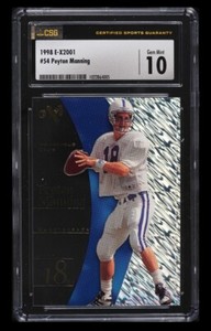 1998 Skybox E-X2001 Peyton Manning #54 CSG 10 Gem Mint Rookie RC HOF Colts EX
