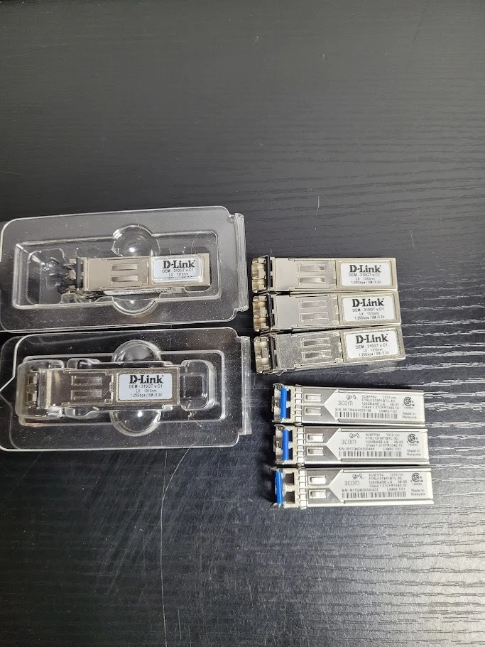 SFP Lot, 5 D-Link DEM-310GT, 3 3Com 3CSFP92 Modules - Image 1 of 4
