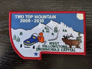 2009-10 Dos Top Mountain -West Yellowstone - parche - moto de nieve capital del mundo - Imagen 1 de 2