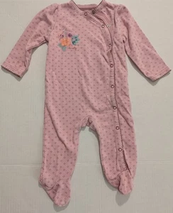 Asher and Olivia Baby Girl's Long-Sleeve Kimono Footed Pajama - Picture 1 of 3