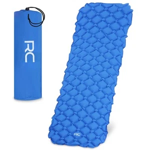 Camping Sleeping Mat - 1.1lb Blue Inflatable Camping Pad Backpacking Air Matt... - Picture 1 of 8