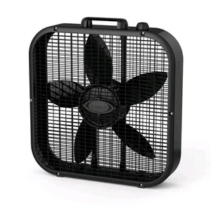 Lasko Box Fan Black: 20" Portable Floor Fan, 3 Speeds Indoor Use, ETL Listed - Picture 1 of 1