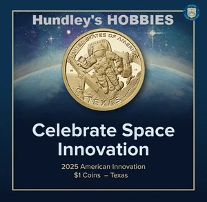 2025 P&D $1 American Innovation - Texas 2-Coin Set - Picture 1 of 3