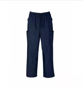 BIZ COLLECTION Unisex Classic Scrubs Cargo Pant Size Large In Navy - Picture 1 of 10