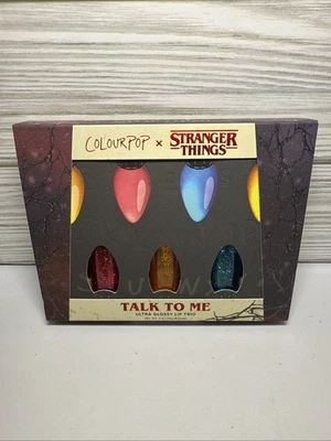 ColourPop X Stranger Things, TALK TO ME Ultra Glossy Glitter Lip Trio Set.  (K1) - Image 1 of 4