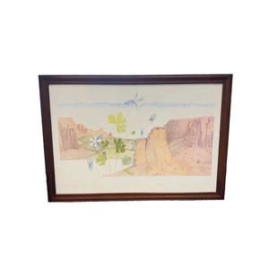 Impresión Manuel de ARCE Escena del Desierto Galería de Arte Enmarcada Vander Woude Palm Springs - Imagen 1 de 4